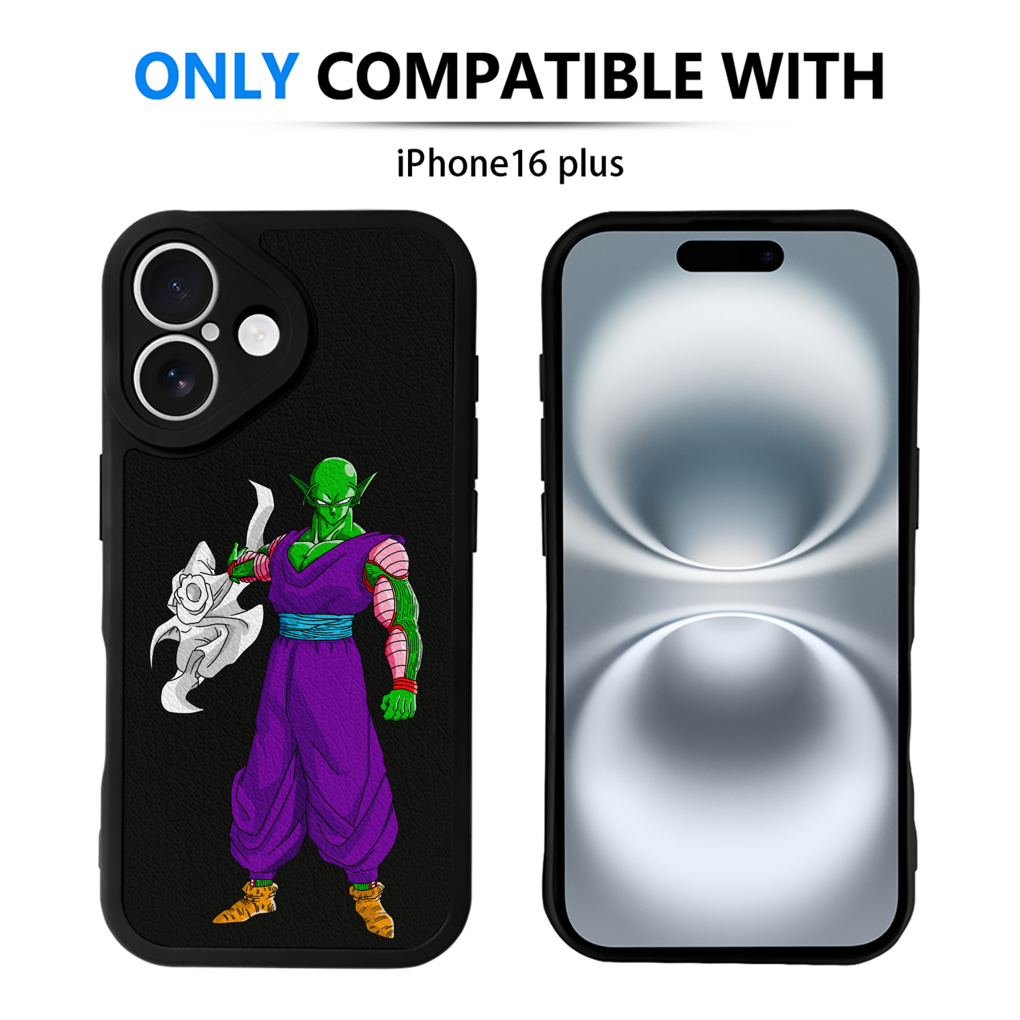 （画像用） ドラゴンボール ピッコロ DRAGON BALL Piccolo 【iPhone 16シリーズ対応】シリコンスマホケース（レザー調） 材質：シリコン